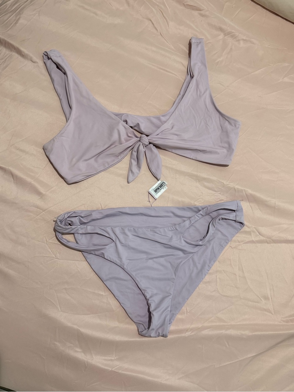 Tie-Front Lavender Bikini Set - Women Swim Bikini